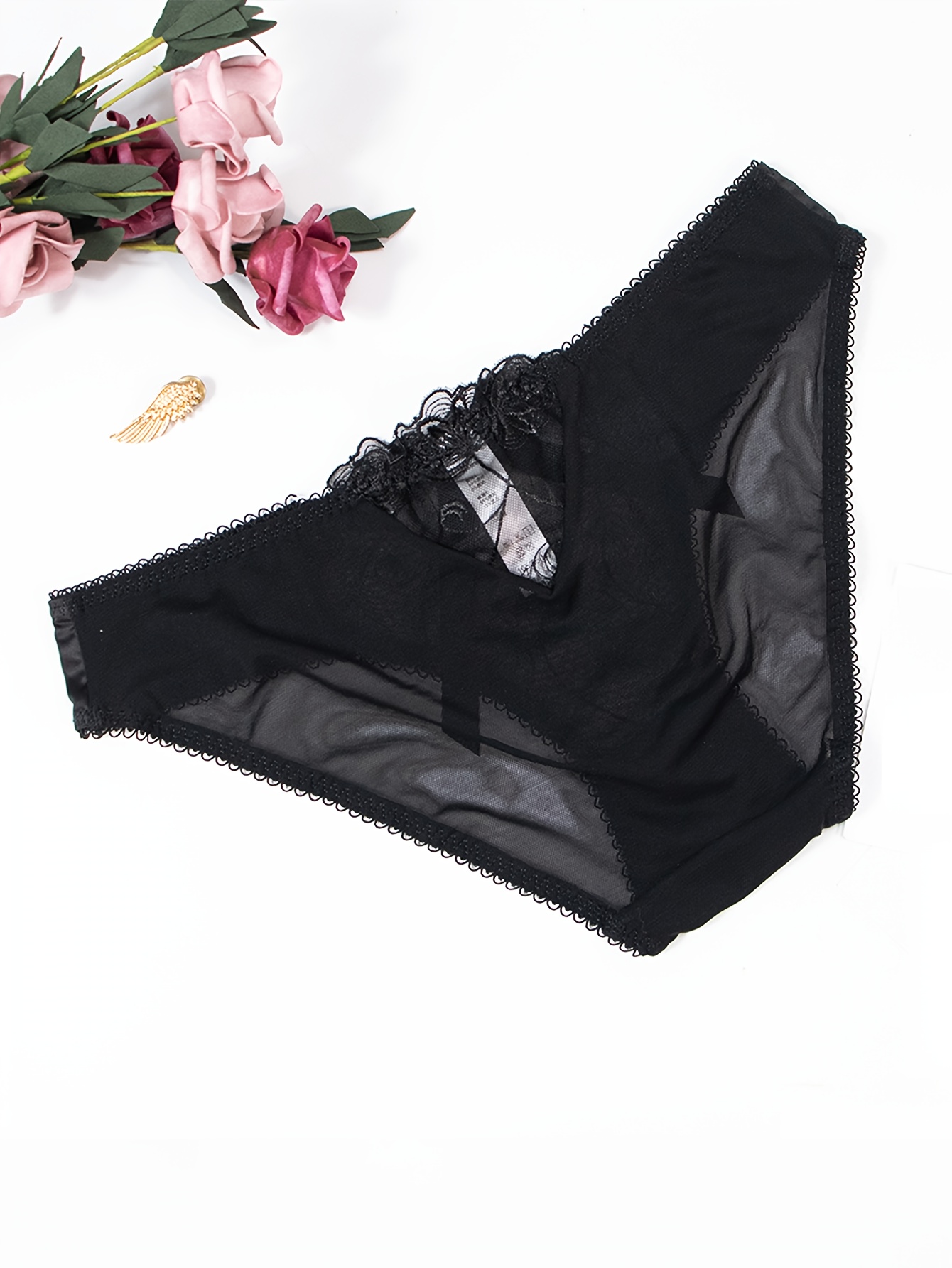 Varsbaby Sexy Floral Lace Low-rise Thongs Breathable Underwear