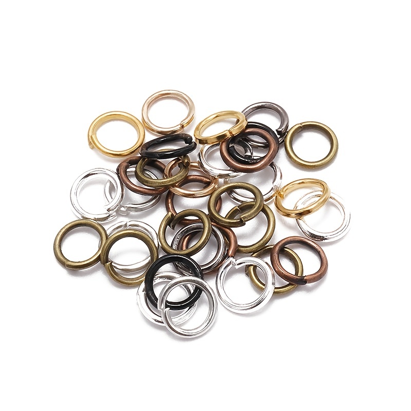 CRAFTMEMORE Open Jump Rings, Split Rings Connectors for DIY Jewelry Finding Making Craft Accessories (6.4 mm x 100pcs, Antique Brass)