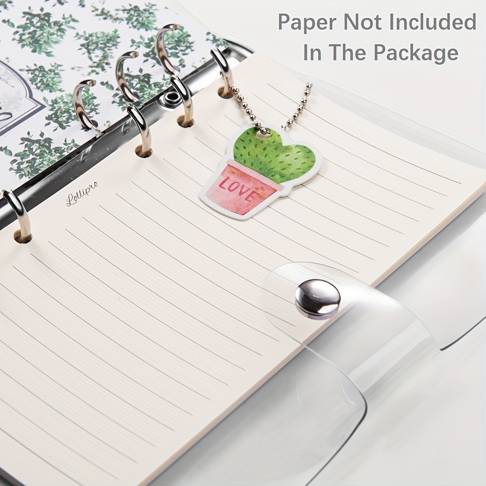A6 6 classeur à anneaux feuilles mobiles planificateur de cahier  transparent papeterie cahier et journaux fournitures scolaires : :  Fournitures de bureau