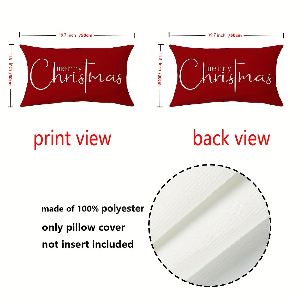 Double sided Print Christmas Pillow Covers Merry Christmas - Temu