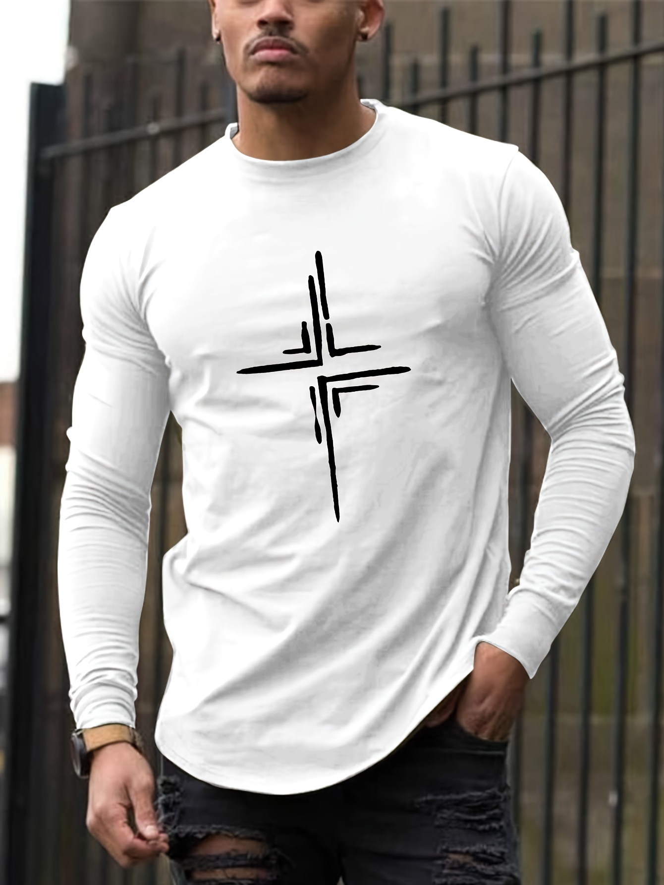 Men Long Sleeve T Shirt - Temu