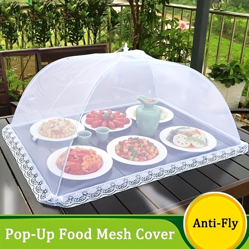 Pop Up Food Cover Protector Collapsible Umbrella Wasp Fly Mesh Net BBQ  Covers