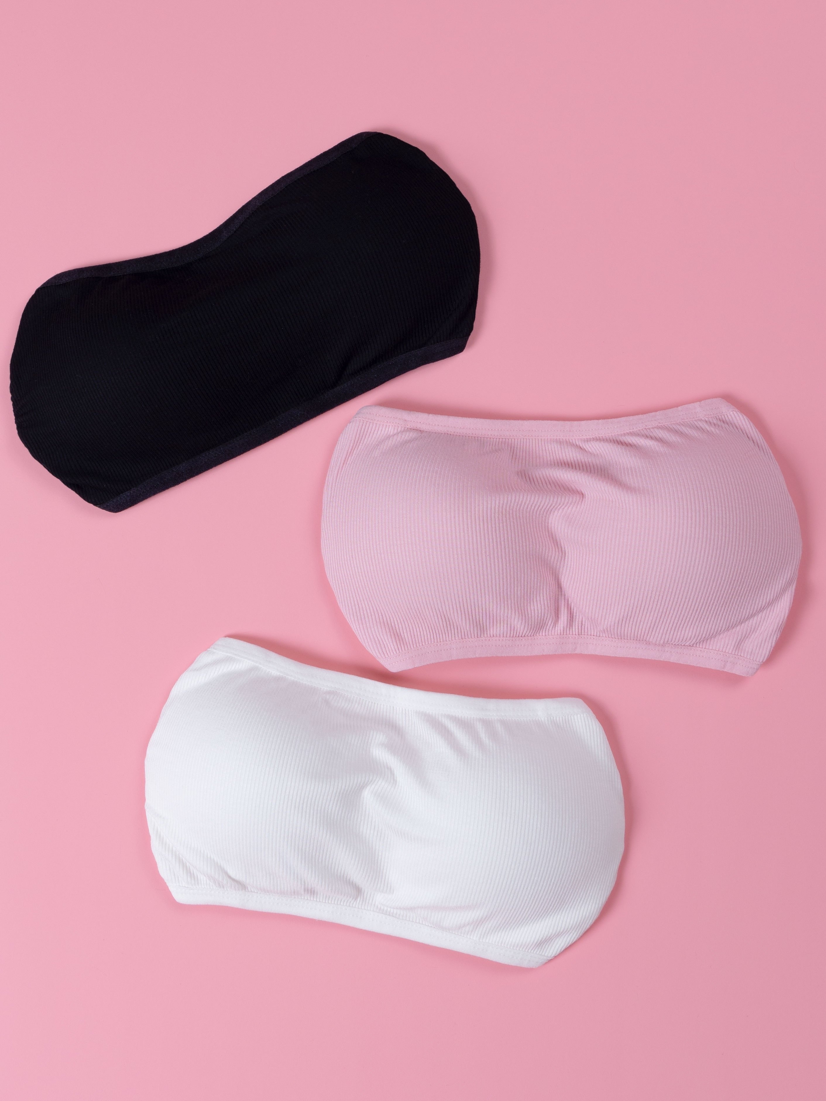Cherish 5 Pack Strapless Bandeau Bra, Chest Wrap Bra, Seamless Stretchy  Crop Tube Top with Removable Padding : : Clothing, Shoes &  Accessories