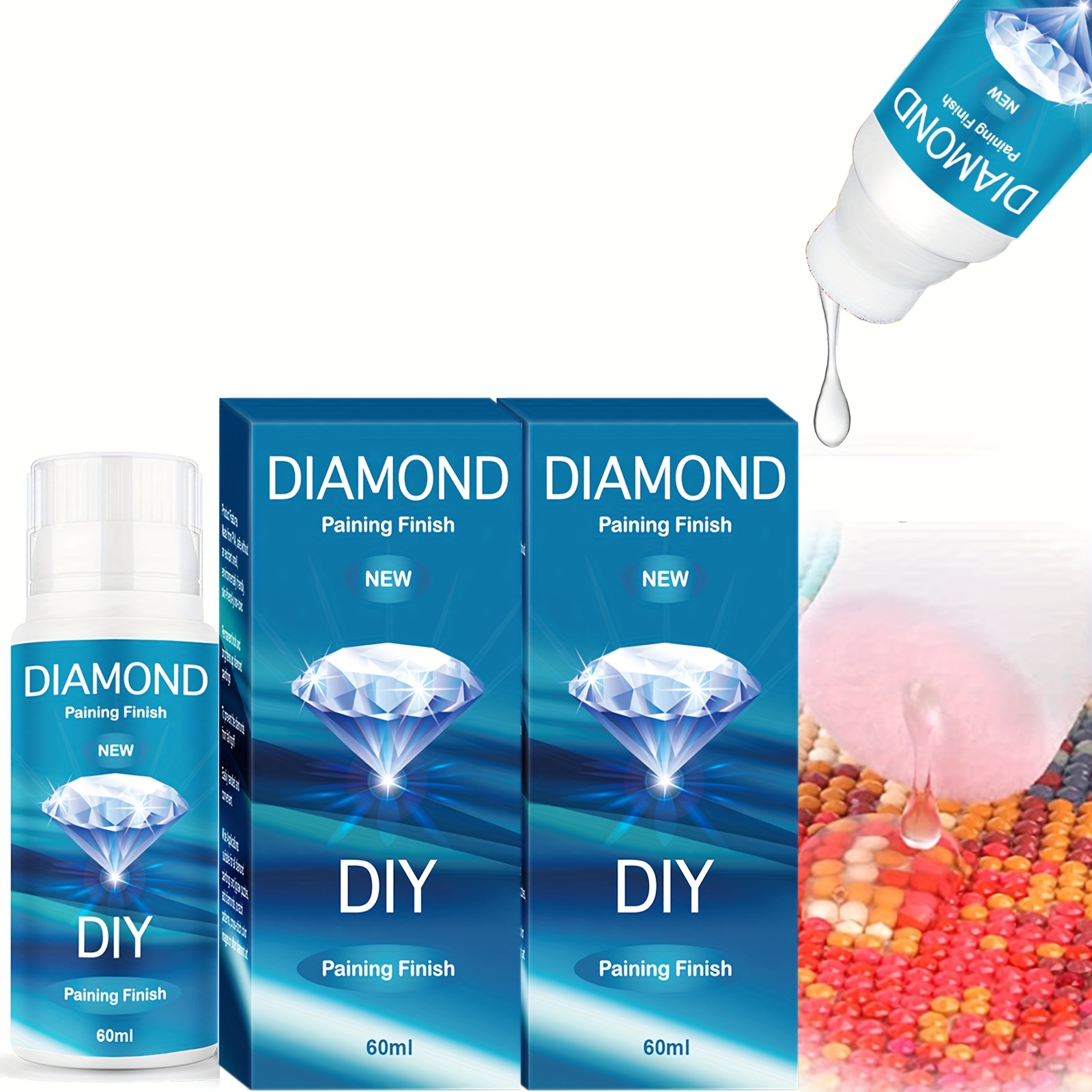 120ml/4oz Diamond Painting Sealer 5D Diamond Painting Glue Sealer Permanent  Hold & Shine Effect Diamond Painting Accessories Glue For Diamond Painting