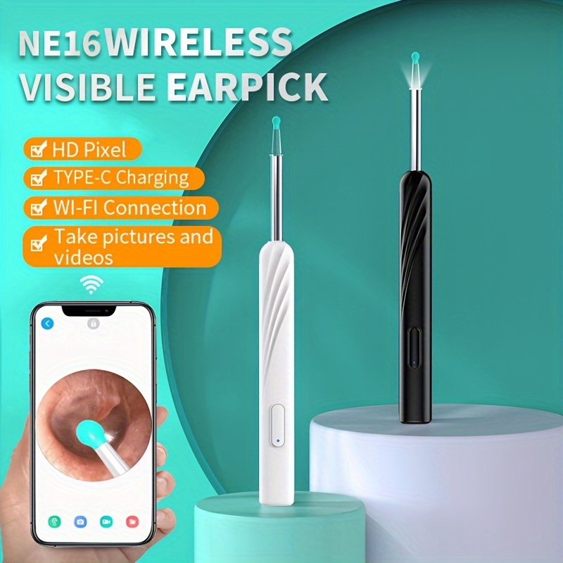 Nettoyeur d'oreille blanc pour téléphones Android & PC 