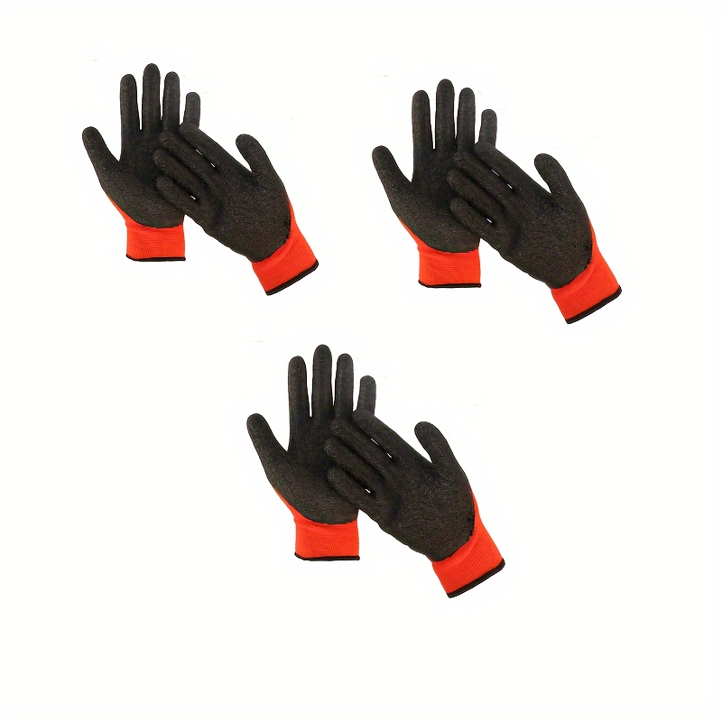 Safety Work Gloves Pu Coated 13 Gauge Polyester Glove With - Temu