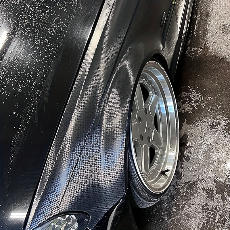 Pet Liner Black Hex Carbon Carbon Vinyl Wrap Car Temu