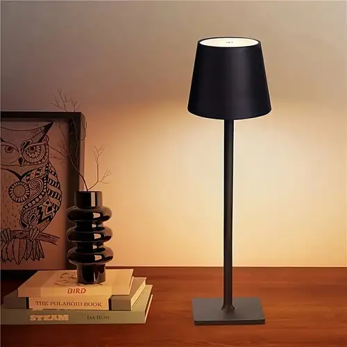 1 Lampe De Bureau Led Avec Chargeur Sans Fil, Lampe De Table Led À