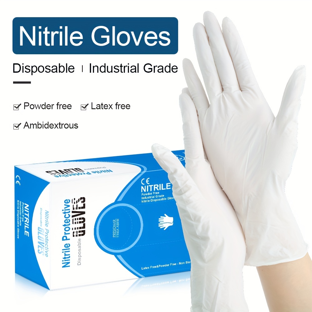 Guantes de nitrilo, 100 unidades, guantes desechables sin látex, sin polvo