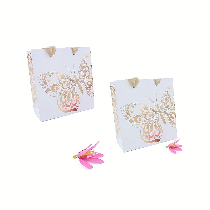 Butterfly Theme Gift Bag Set Kraft Paper Candy Bag Small - Temu