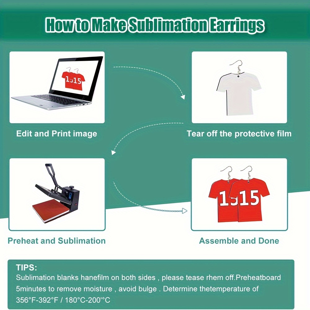 Sublimation Earring Blanks Wood Earrings Shirts Double-Sided
