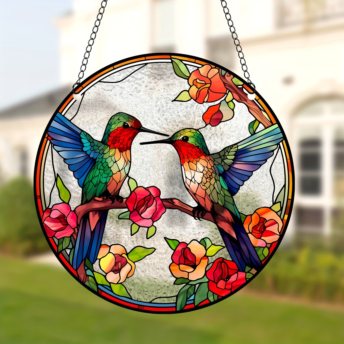 Backyard Birds 2, Suncatcher, bird pattern, Stained Glass Pattern,  glasswork Pattern, Suncatcher Pattern