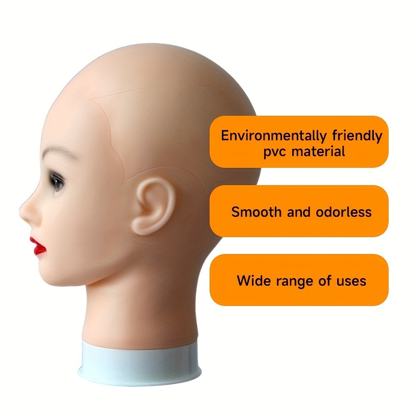 Female Bald Mannequin Head Stand Training Dolls For Wigs Making