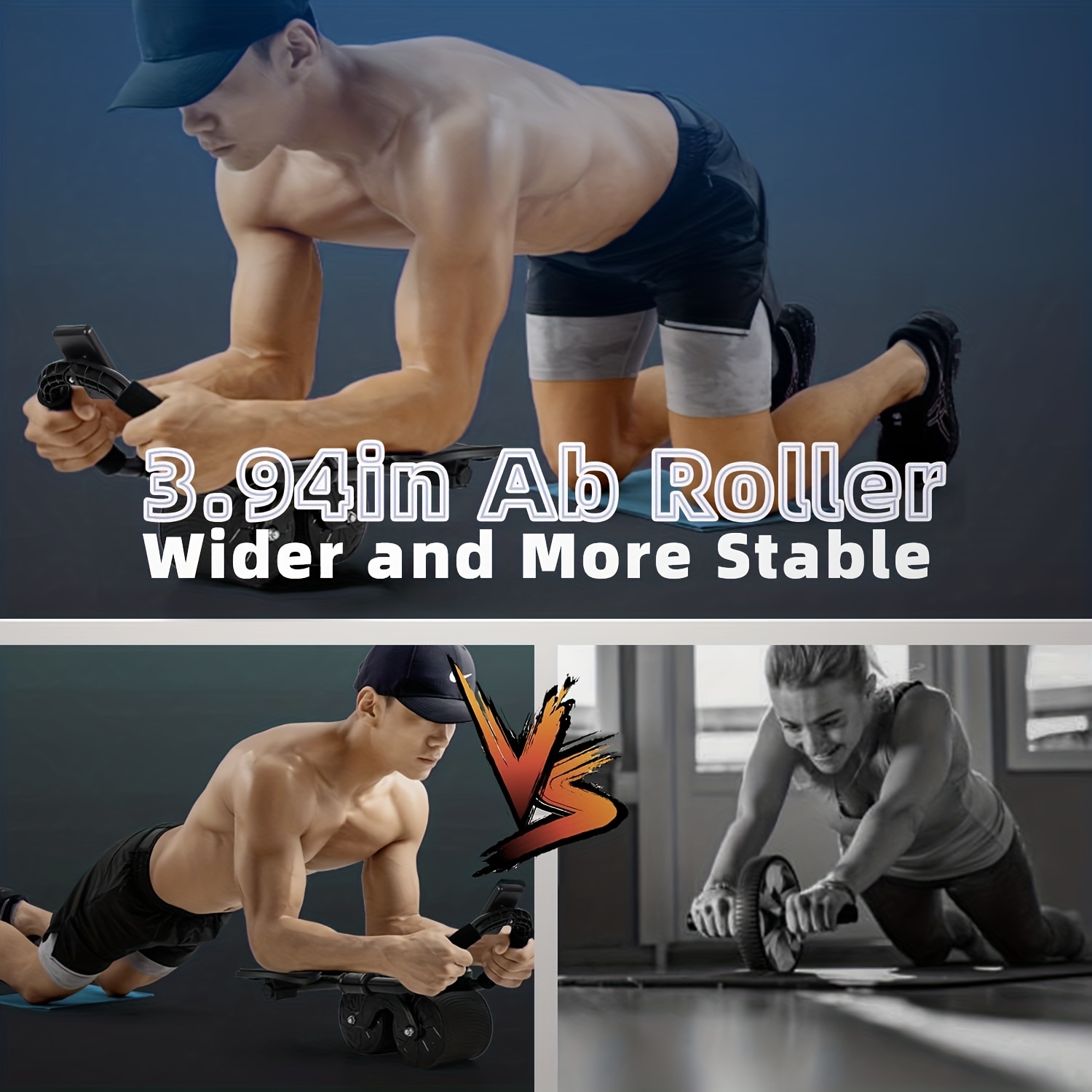Roue abdominale smart workout - Double Roues à Rouleaux d'exercice