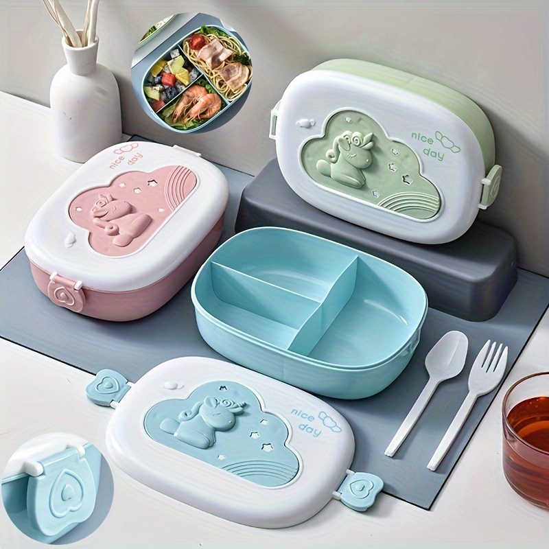 Cute Lunch Box For Kids Compartments Microwae Bento Lunchbox