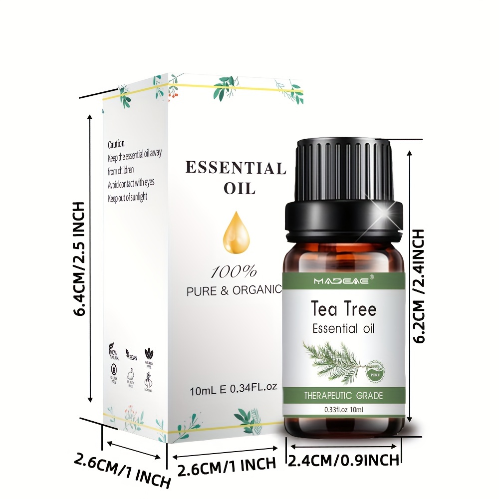 1pc 30 Ml/ 1.01 Fl Oz Tea Tree Essential Oils For Diffuser