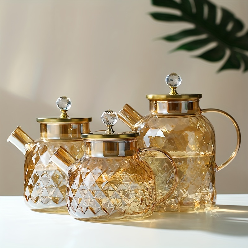 High Temperature Resistant Glass Tea Set With Magnetic - Temu
