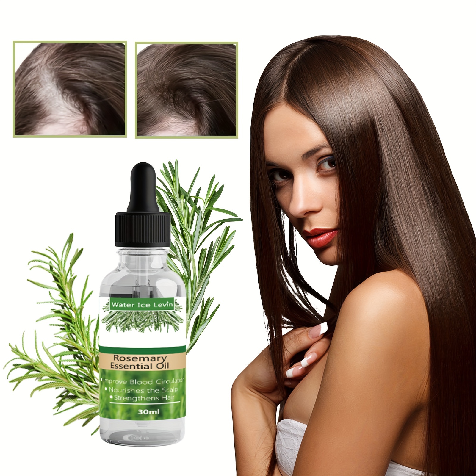Rosemary Mint Scalp And Hair Oil Hair Care Essential Oil - Temu