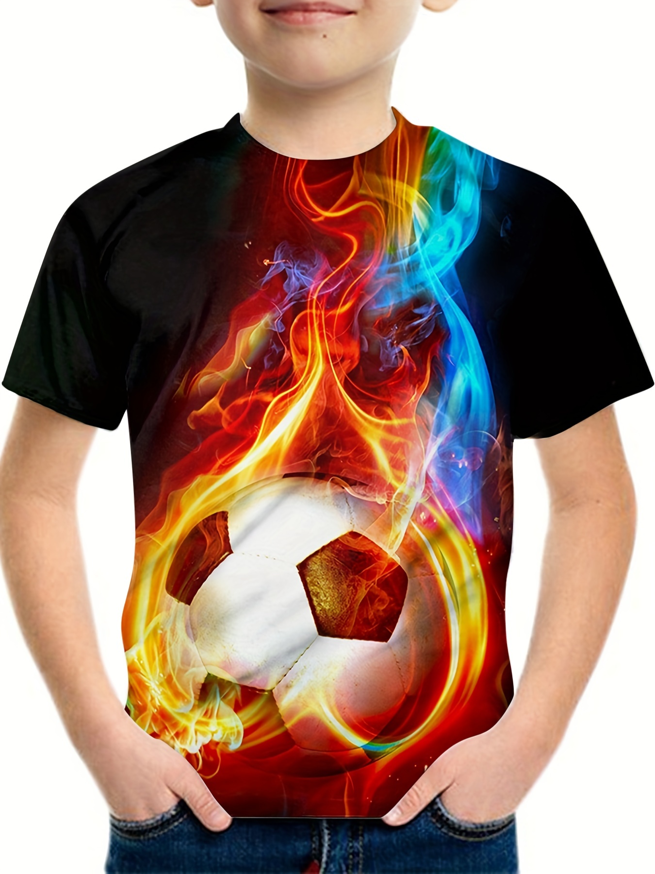 Camiseta Estampado Fútbol Niño Camiseta Transpirable - Temu Chile