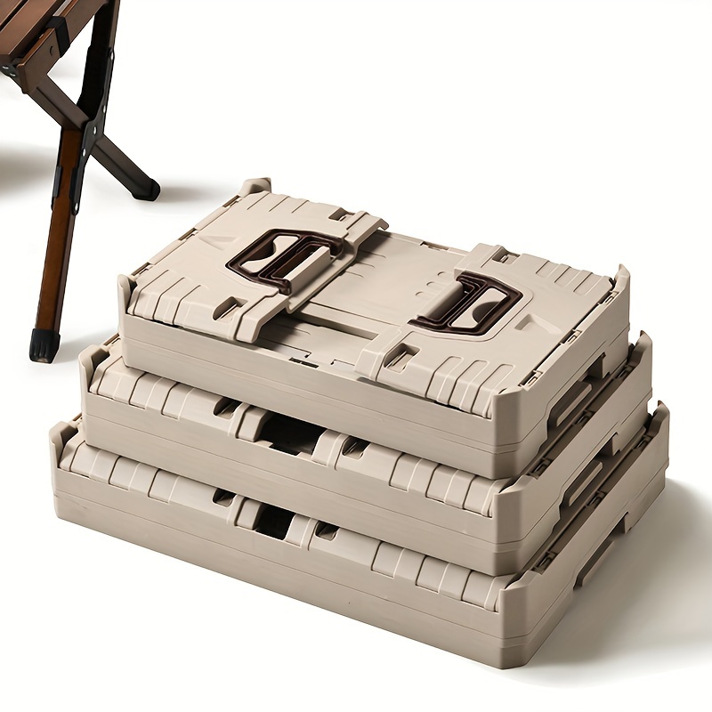 Foldable Storage Box Camping Portable Storage Box Wooden - Temu