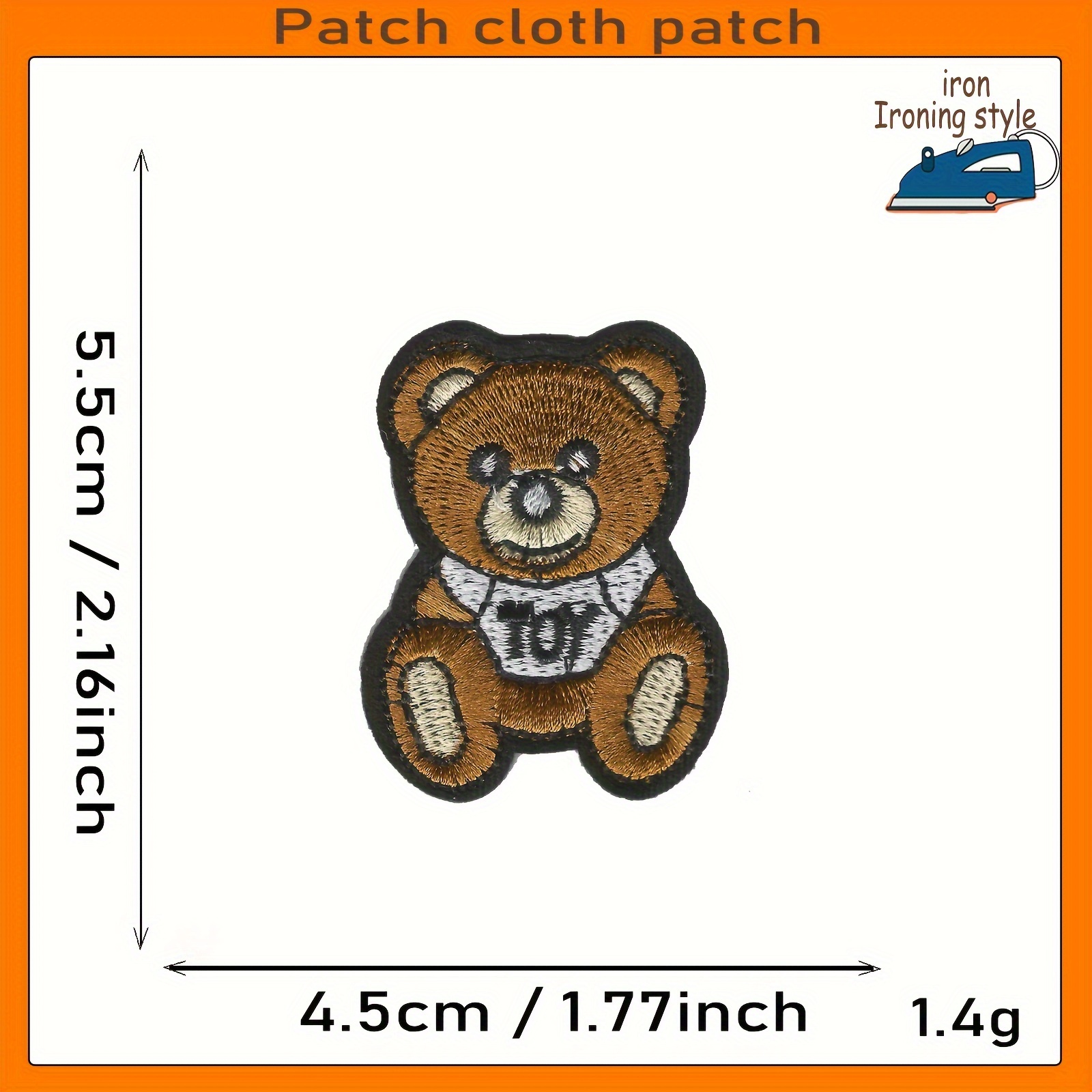 Bear Shaped Patch Sticker Cartoon Animal Design Polyester - Temu