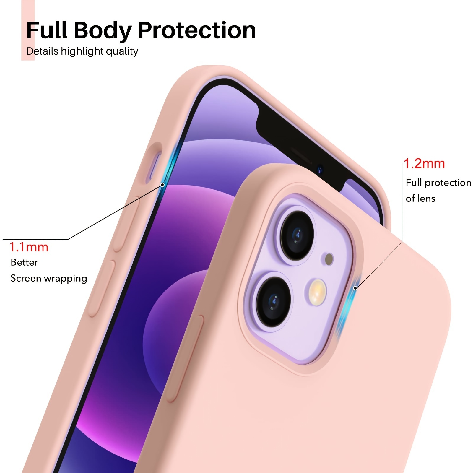 For IPhone 13 Mini 5.4 Inch Liquid Silicone Phone Protective Case Phone  Shell - Purple