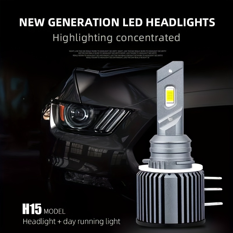 H15 Led DRL High Beam Headlight Bulb Canbus Error Free Bright