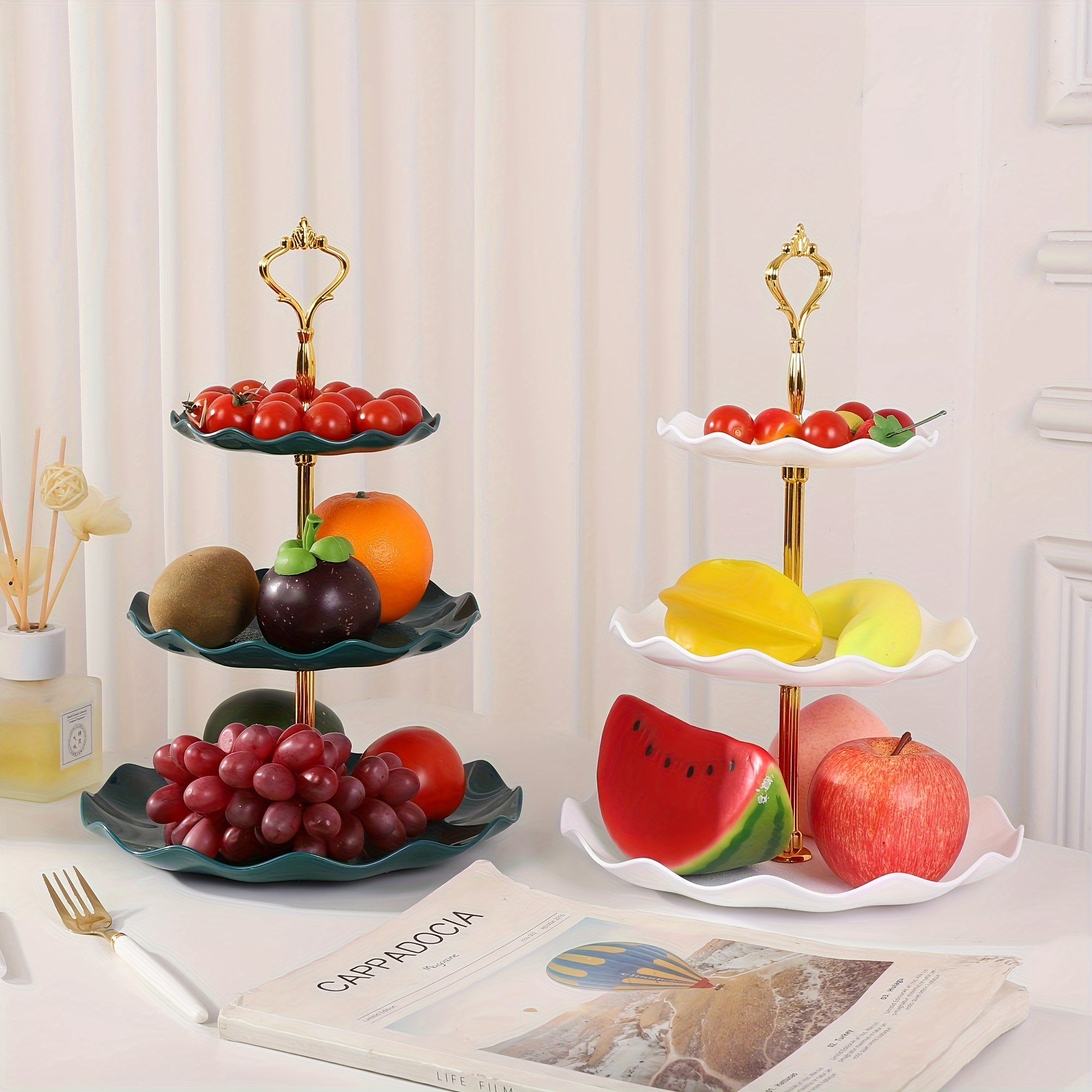 Soporte cuadrado para tartas con bandeja de espejo, juego de 3 soportes de  metal para cupcakes con pedestal de decoración de cuentas de cristal