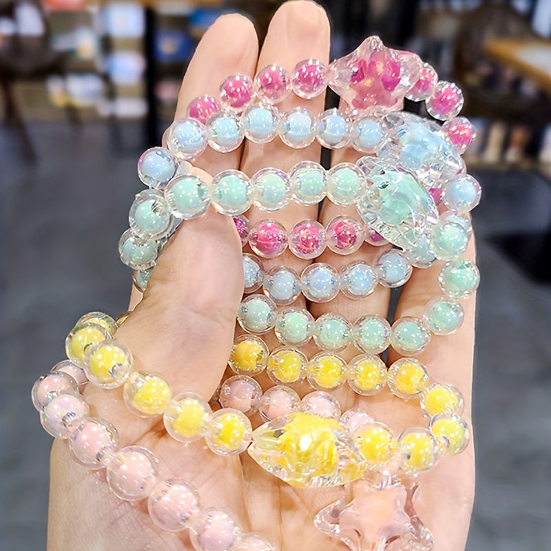 Kids Boys Girls Luminous Necklace Bracelet Set Princess Jewelry Baby Birthday Gift Toys Dress Up Play House Girl Cartoon Cute, Christmas Gifts