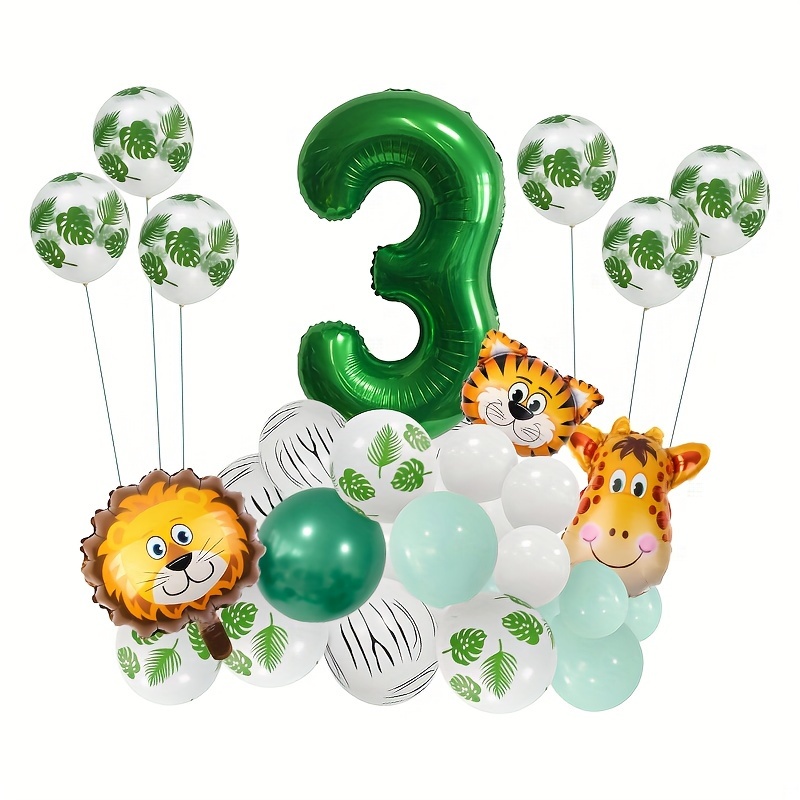 Set Set Palloncini Numerati Animali Giungla Decorazioni - Temu Italy