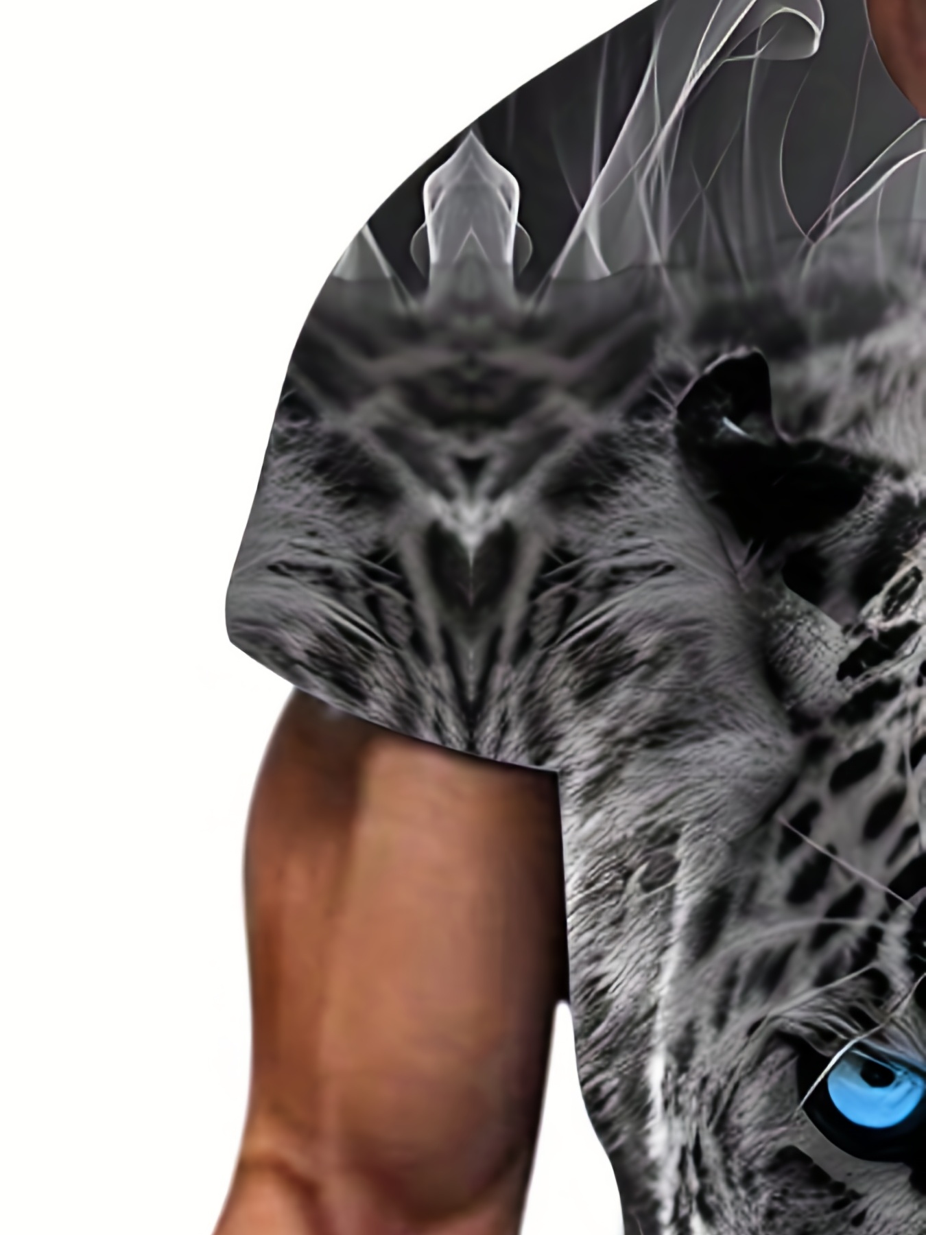 T-Shirt For Men Tiger Pattern Design Men's Clothing 3d Animal Print T-Shirt  Casual Loose Oversized T-Shirt Fashion Sports Top