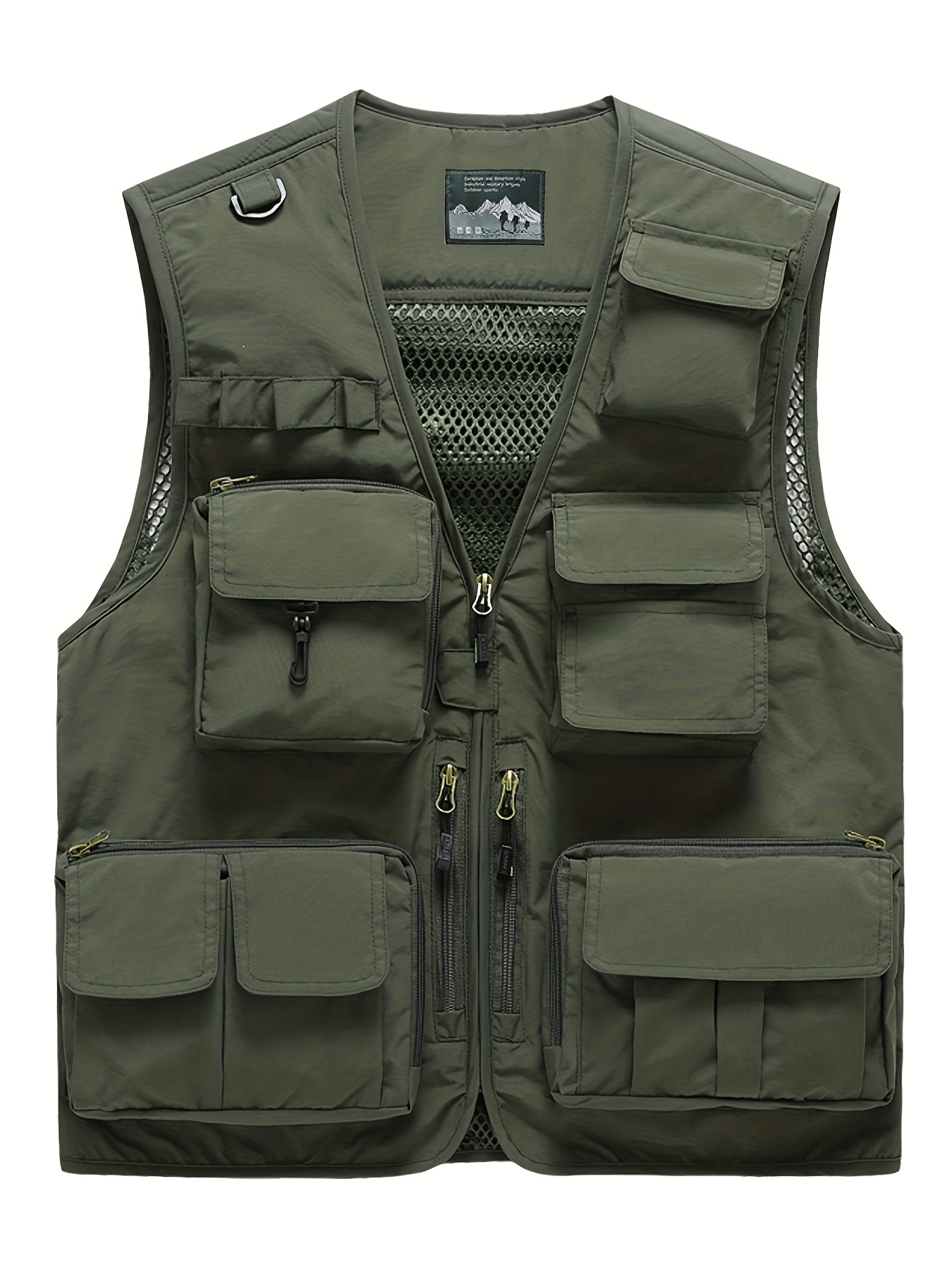 Walmeck Fishing Vest Breathable Fishing Travel Mesh Vest with Zipper  Pockets Summer Work Vest for Outdoor Activities