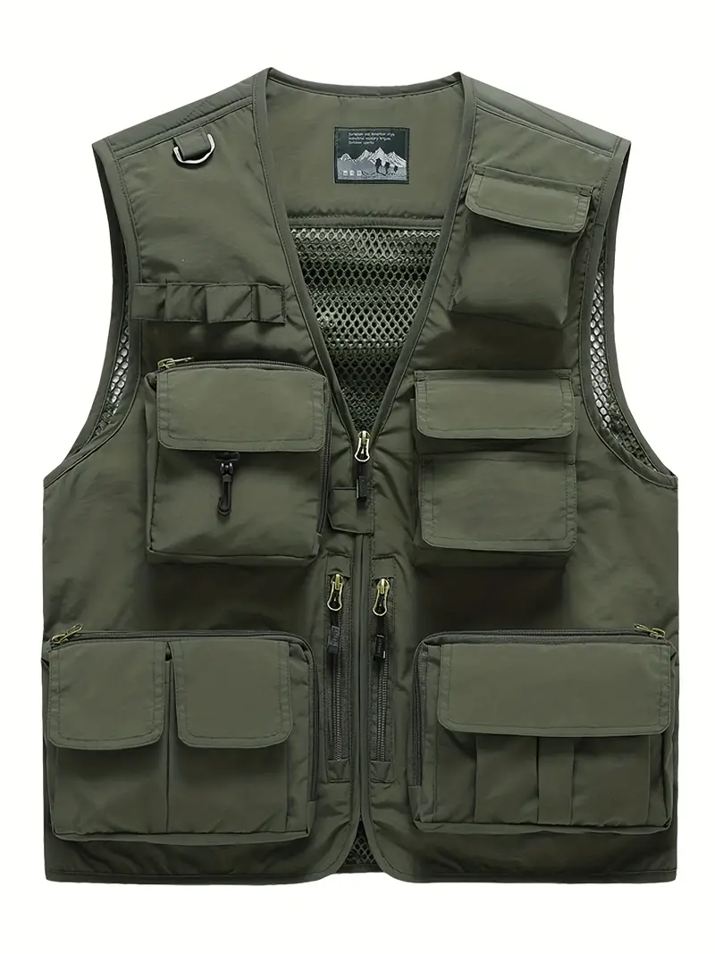 Breathable Mesh Vest Multiple Pockets Outdoor Activities - Temu