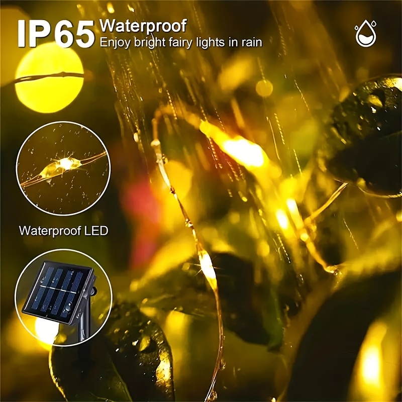 1 pack solar string lights outdoor 300 leds extra bright solar christmas lights outdoor waterproof 8 lighting modesthanksgiving decorations solar xmas tree lights 105ft details 5