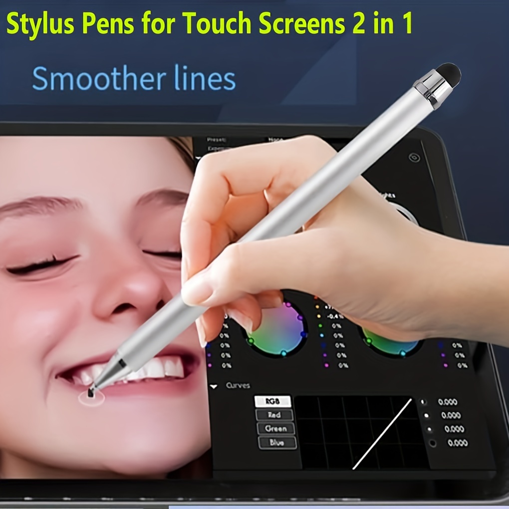 2in1 Lapiz Para Pantalla Tactil Para iPad Tablet Celular Touch Screen Stylus  Pen