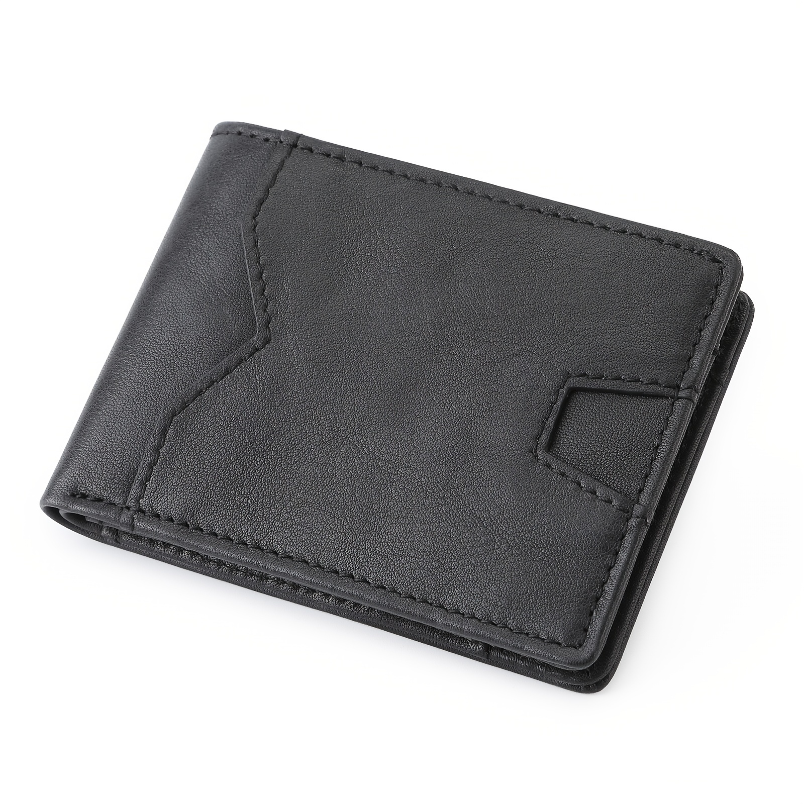 Marshal Wallet Leather Credit Card Holder Wallet for Men and Women, Thin Bifold RFID Blocking Wallet, Slim Front Pocket Minimalist Wallet, Small Card