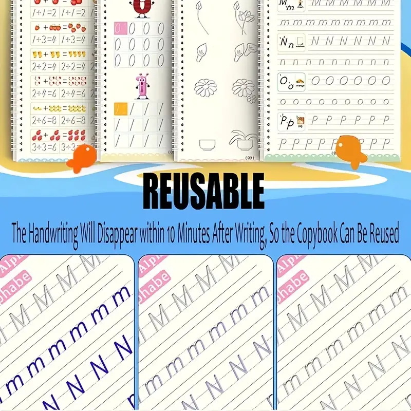 Magic Reusable Practice Copybook For Kids The Print - Temu Australia