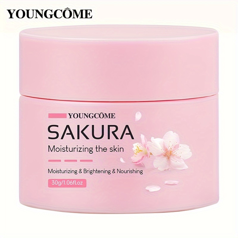 

30g/60g Sakura Moisturizing Face Cream, Deep Moisturizing Skin, Increase Skin Elasticity, Easy Absorption, Non-greasy, Radiant, Suitable For All Skin Types With Plant Squalane