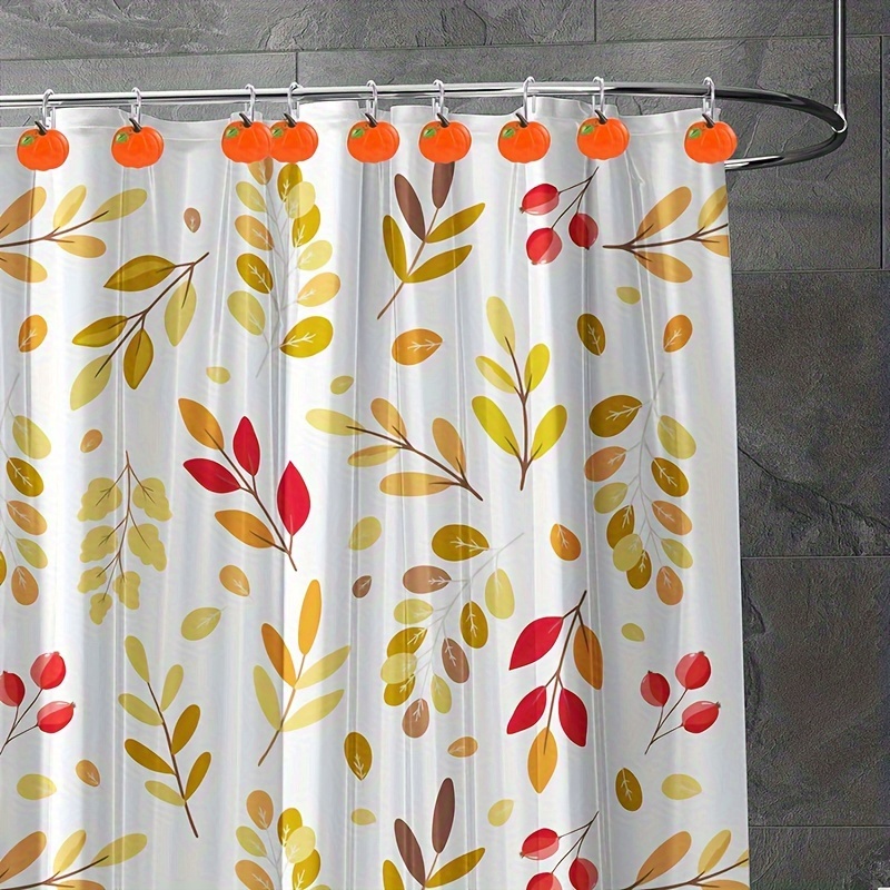 Resin Pumpkin Shower Curtain Hooks Decorative Shower Curtain - Temu