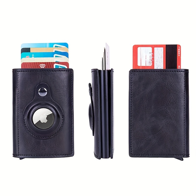 Men's RFID Blocking Card Holder With AirTag Holder Slim