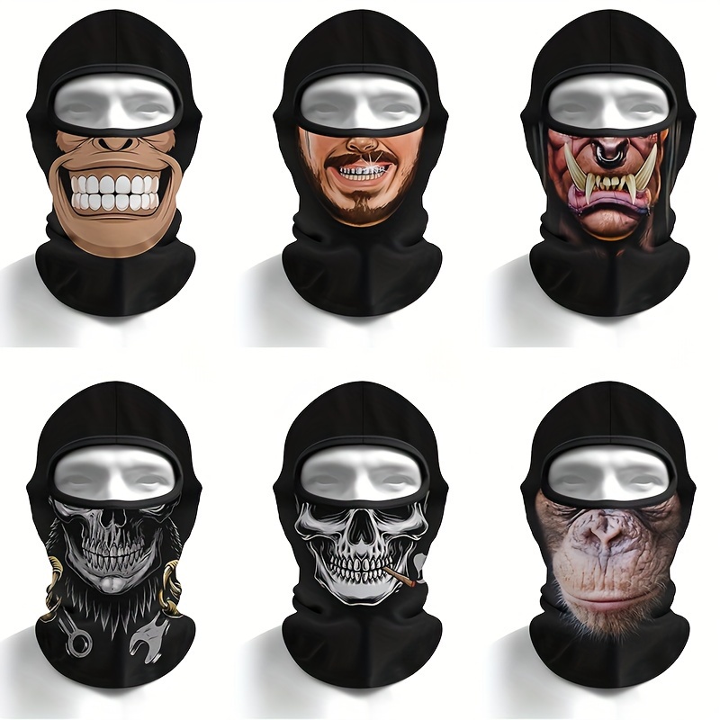 1 Máscara Facial Balaclava Hombres Mujeres Protección Uv - Temu