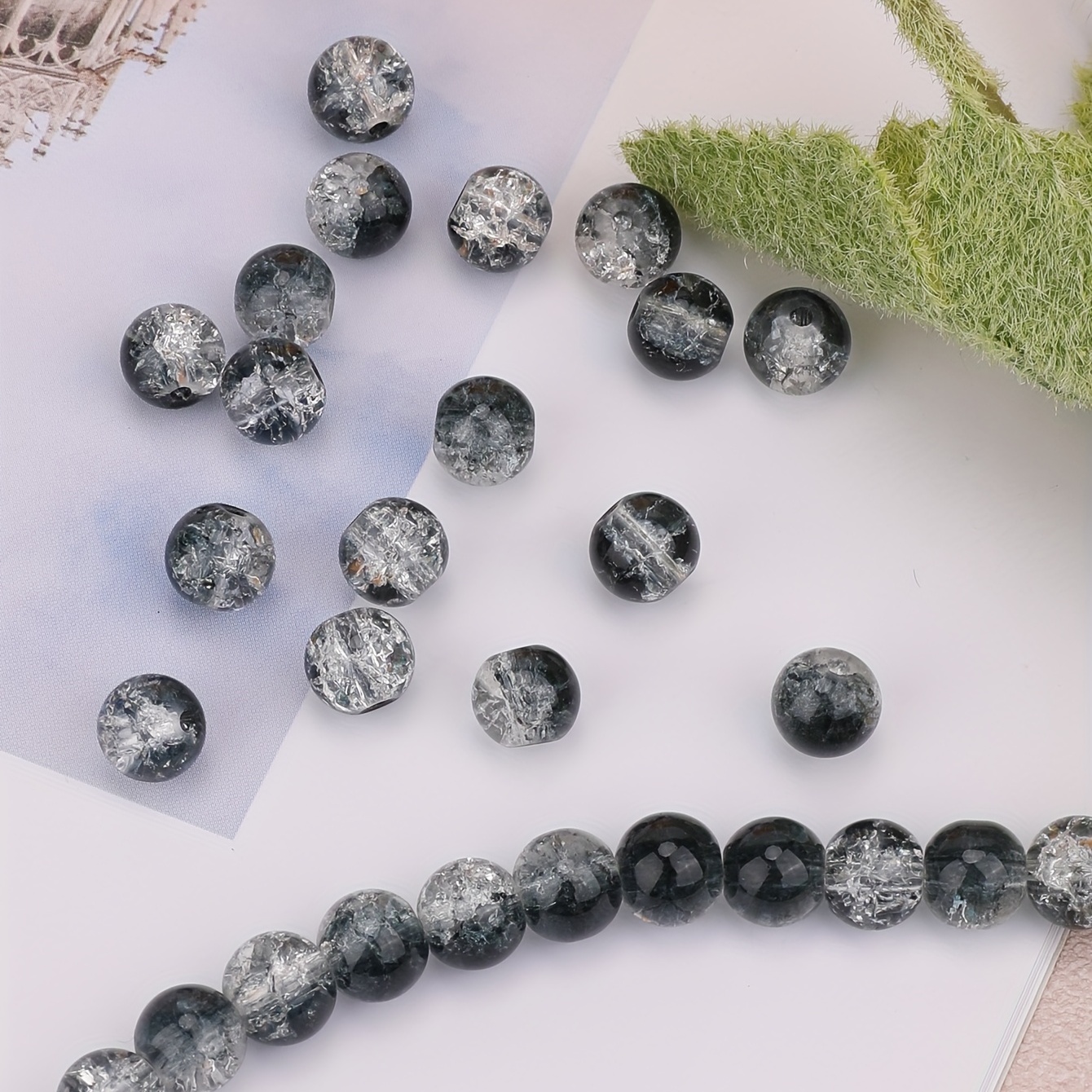 8mm Crystal Aurora Borealis Faceted Beads