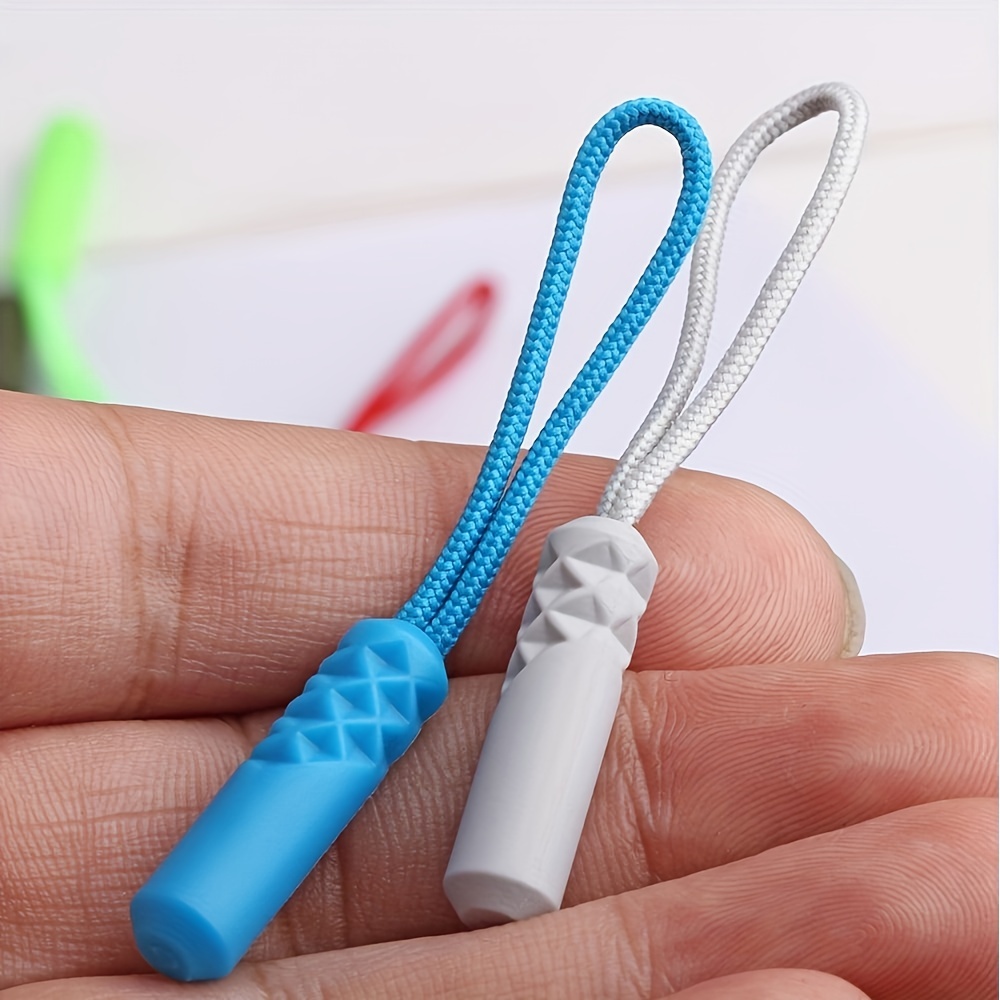 5/8Pcs Replacement Zipper Pull Puller End Fit Rope Tag Clothing Zip Fixer  Broken Buckle Zip Cord Tab Suitcase Backpack Tent