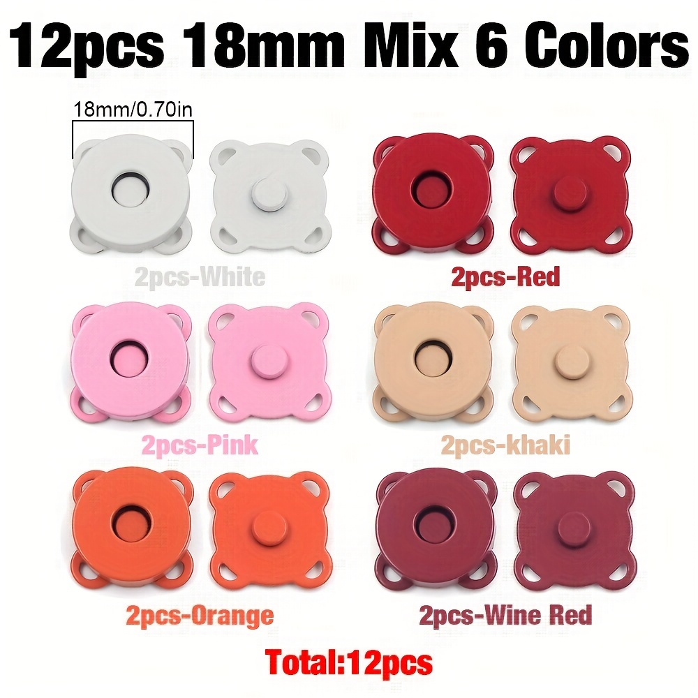 10 Pcs/Pack 10-18mm Thin Magnetic Buttons Bags Magnet Automatic Adsorption  Buckle Metal Buttons Snaps Wallet buttons