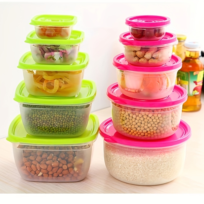 1pc Clear Random Color Food Storage Box,Food Storage Container