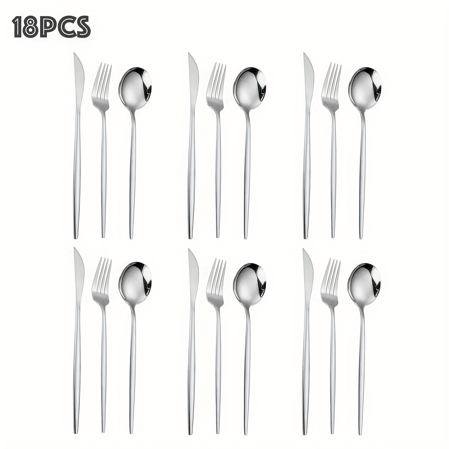 12/18pcs Set Posate Lusso 4/6 Persone Set Posate In Acciaio - Temu