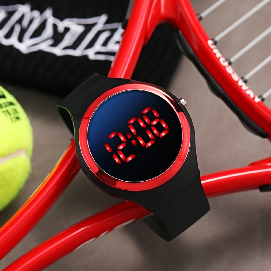 Red led cheap wrist watch