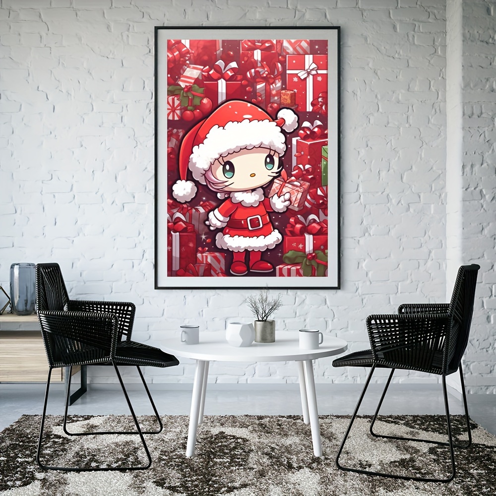 Unframed Canvas Poster Cartoon Art Christmas Hello Kitty - Temu Oman