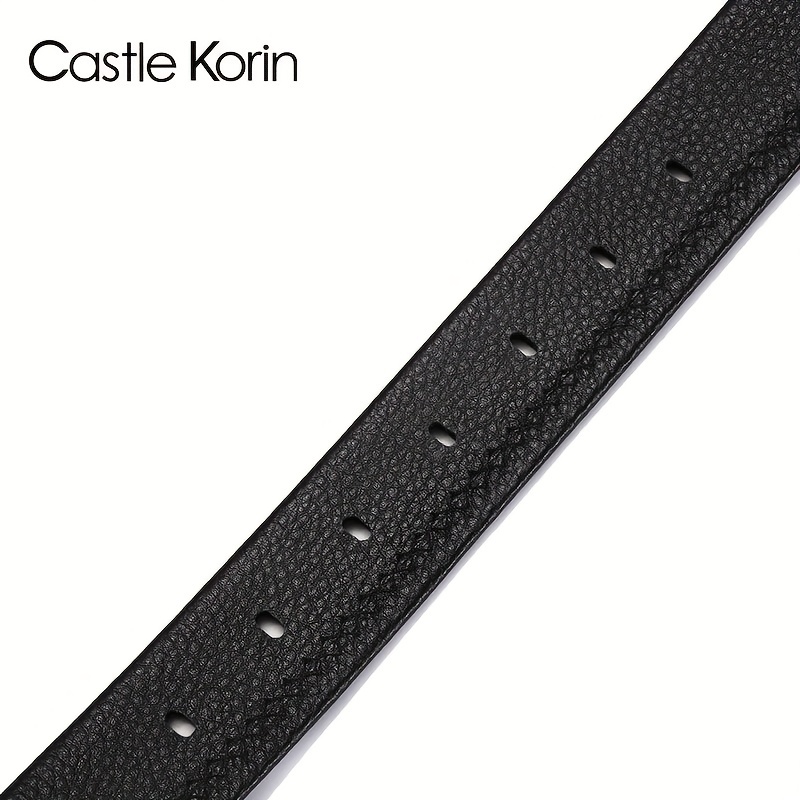 Men's Leather Belt Insert Buckle First Layer Cowhide Leather Length 47 24in