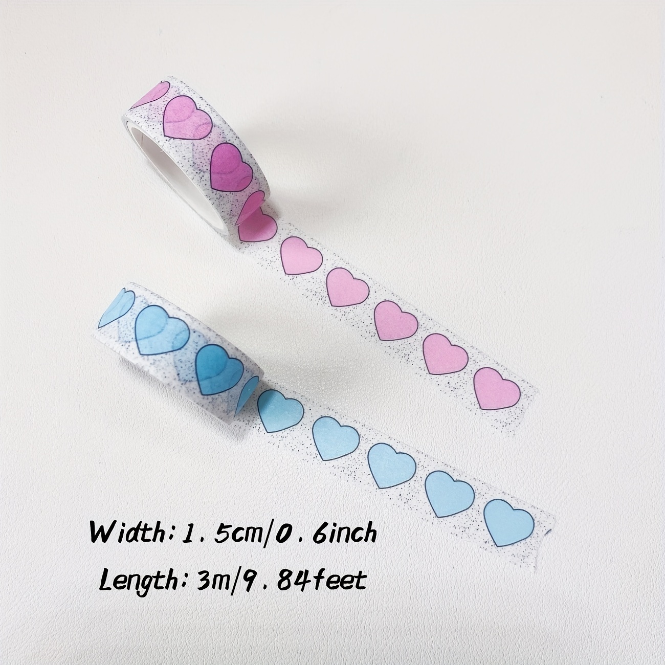 Black Graffiti Heart Love Blue Washi Tape - Temu